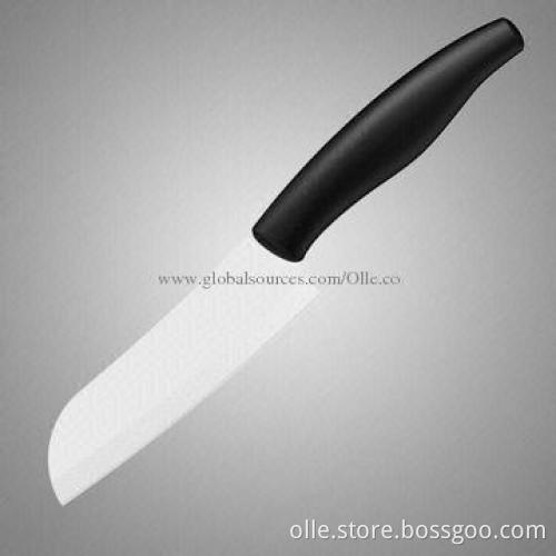 5-inch White Blade Ceramic Santoku Knife, W121G